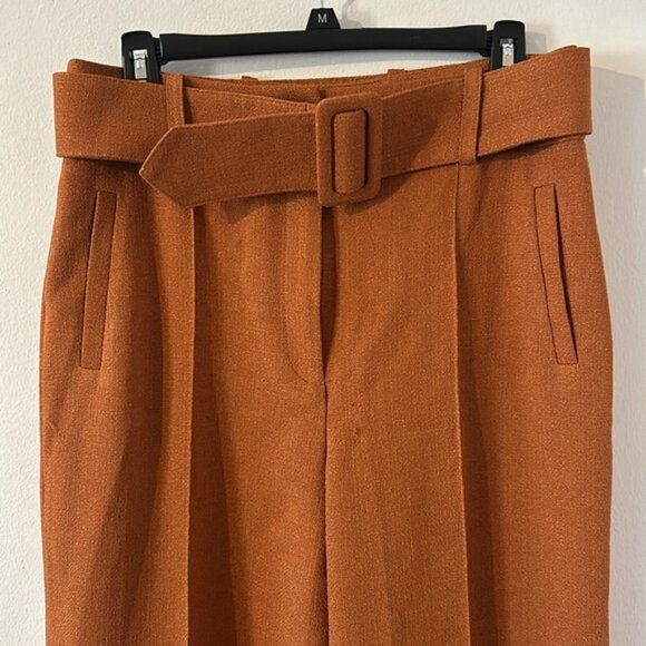 Sezane Women's Brown Formal Wide-Leg Pants Size 40 - Picture 2 of 4